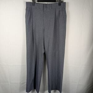 Honig’s Whistle Stop 34R Pleated Gray Dress Pants Men Made in USA Classic Fit